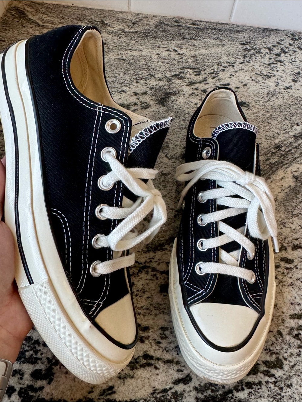 Converse Chuck 70 Low Vintage Black. W 7.5. EUC.